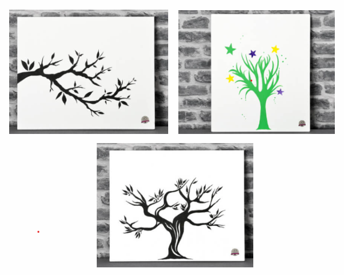 Arbre à empreintes sur toile pour vos Mariages ,Naissances, Baptêmes, Anniversaires